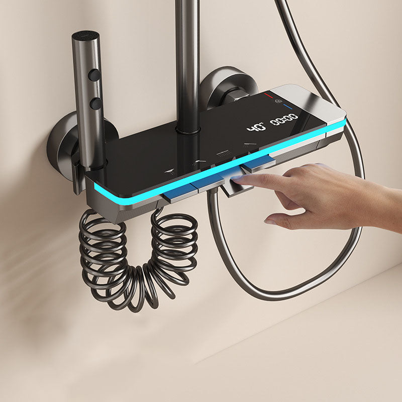 2025 TOP 1 👍 HOMELODY 40 ℃ Termostatica Columna Ducha Pantalla Digita con Cascada Grifo Latón con 4 tipos Sistema Ducha Baño Columna
