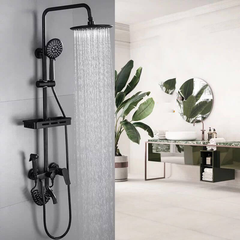 Homelody 4 tipos sistema de ducha Con Mezclador Cascada modo multi ducha adecuado para baños modernos Con Bandeja de Almacenamiento