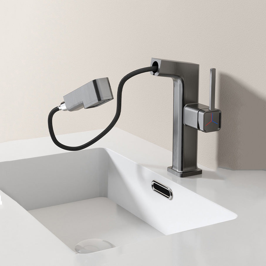 Homelody Grifo de lavabo de baño con rociador extraíble para lavabo de baño 3 modos de salida de agua