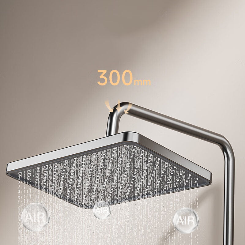 Homelody Gracia cuadrado sistema de ducha Con Mezclador Cascada modo multi ducha adecuado para baños modernos, Luz Ambiental