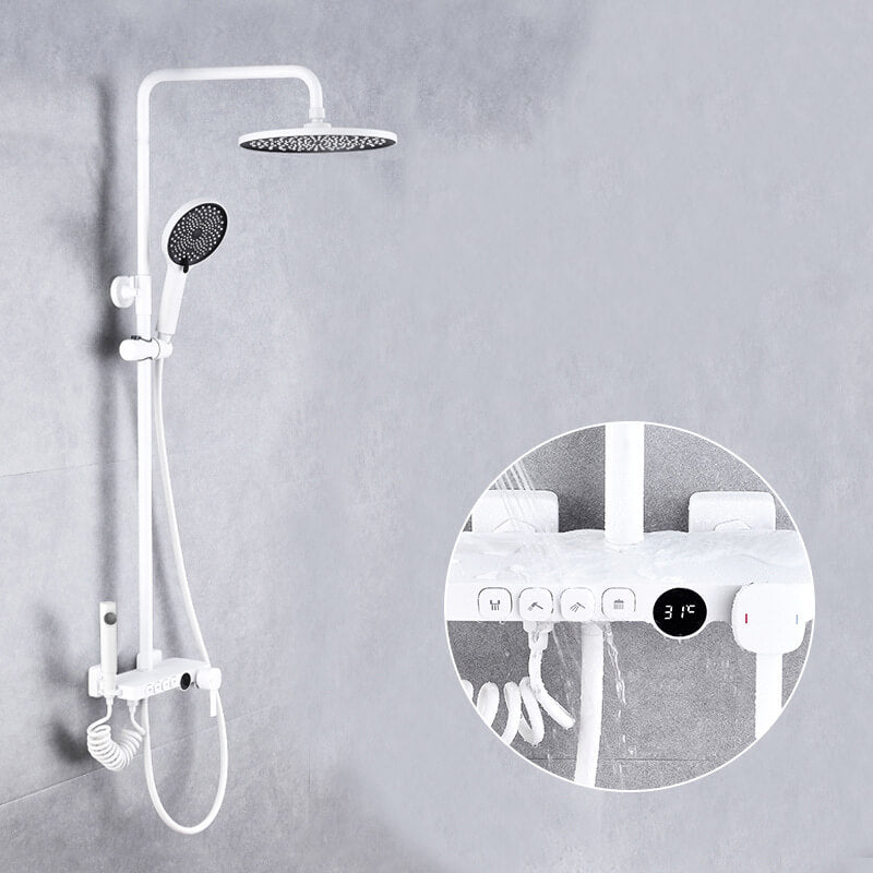 Homelody 4 tipos sistema de ducha Pantalla Digita Con Mezclador Cascada modo multi ducha adecuado para baños modernos Con Bandeja de Almacenamiento