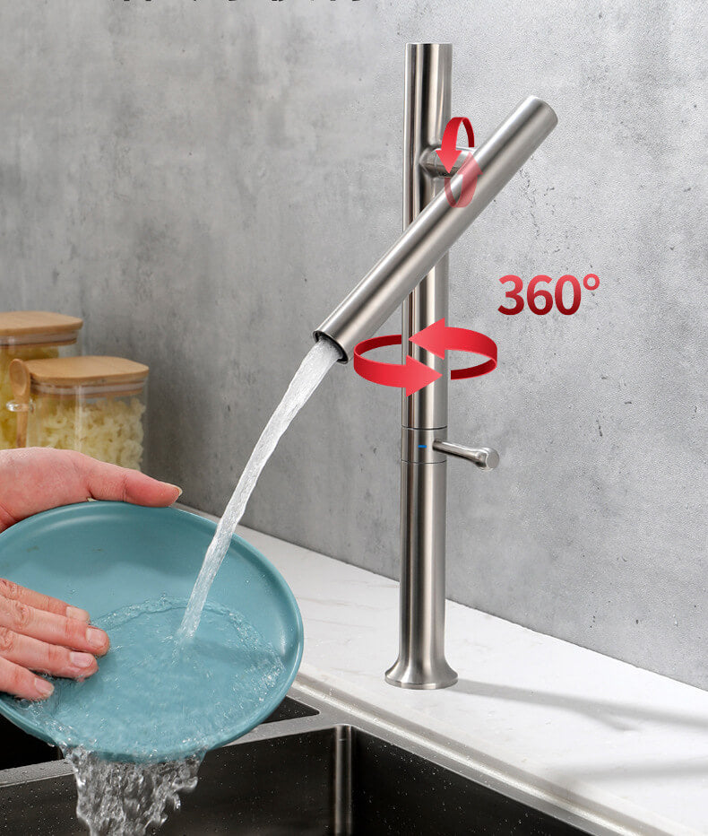 360° Giratorio Grifo de cocina plegable monomando Homelody se puede girar en múltiples direcciones para fregadero para