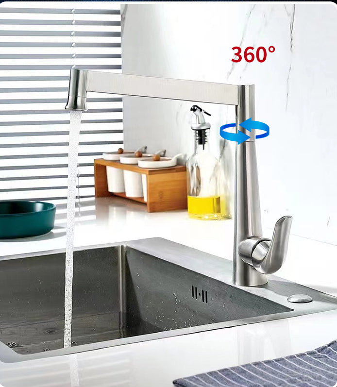Homelody ángulo completo ajustable grifo de cocina giro de 360° con núcleo de válvula de ahorro de agua
