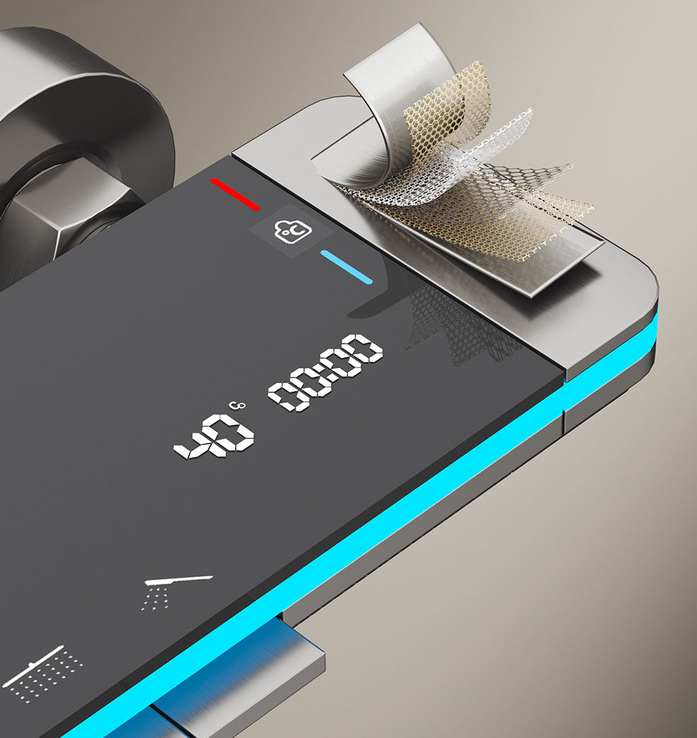 2025 TOP 1 👍 HOMELODY 40 ℃ Termostatica Columna Ducha Pantalla Digita con Cascada Grifo Latón con 4 tipos Sistema Ducha Baño Columna