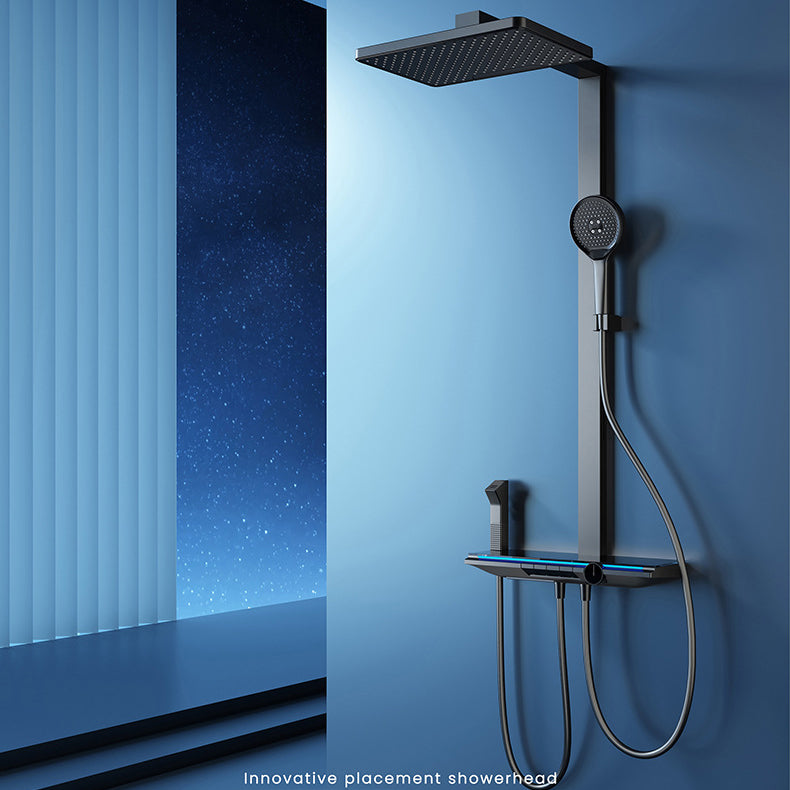 Homelody Grande 4 tipos sistema de ducha Pantalla Digita Con Mezclador Cascada modo multi ducha adecuado para baños modernos Con Bandeja de Almacenamiento