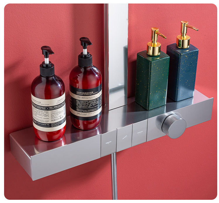 Homelody Grande 3 tipos sistema de ducha Con Mezclador Cascada modo multi ducha adecuado para baños modernos Con Bandeja de Almacenamiento