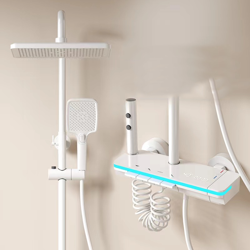 2025 TOP 1 👍 HOMELODY 40 ℃ Termostatica Columna Ducha Pantalla Digita con Cascada Grifo Latón con 4 tipos Sistema Ducha Baño Columna