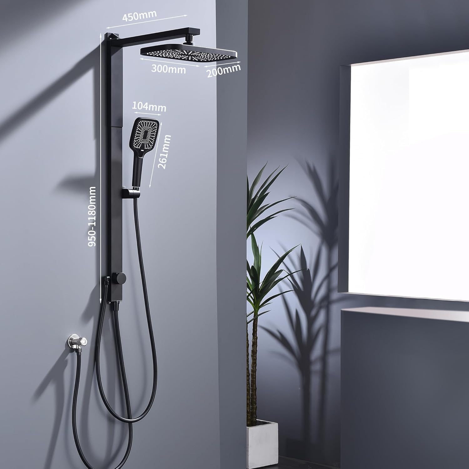 HOMELODY Sistema de ducha de lluvia sin grifo