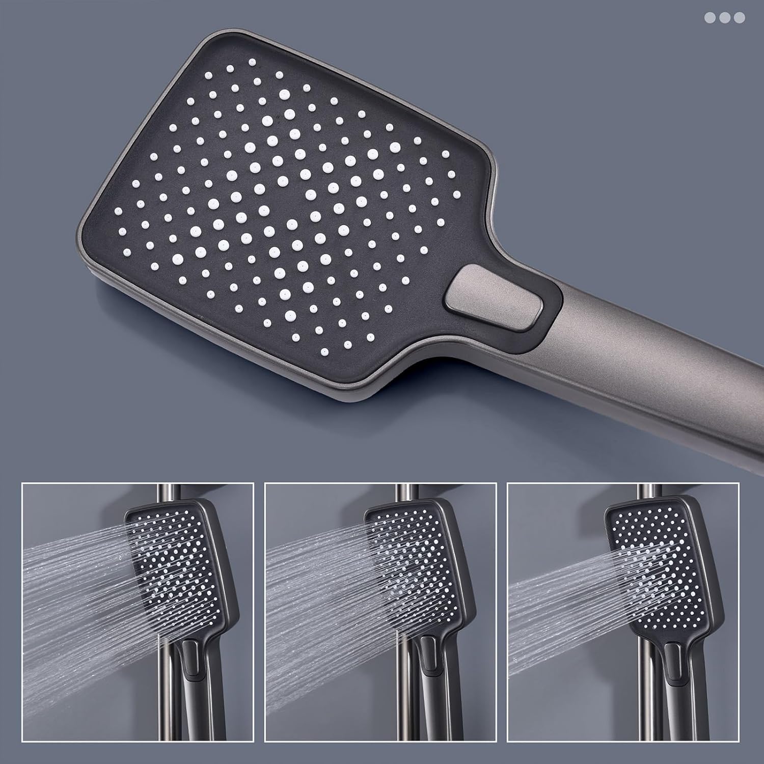 HOMELODY Juego completo de grifo de ducha con estante de cristal