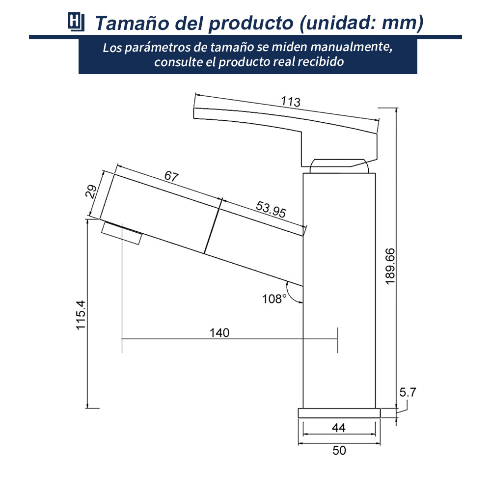 grifo lavabo con ducha extraible