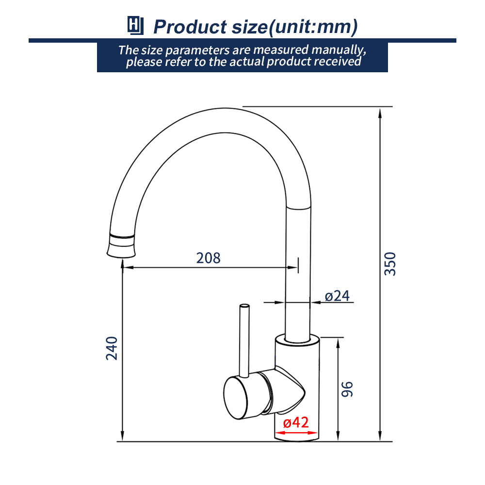 Clásico Homelody Giratorio a 360° Cepillado Grifo Fregadero acero inoxidable de Cocina