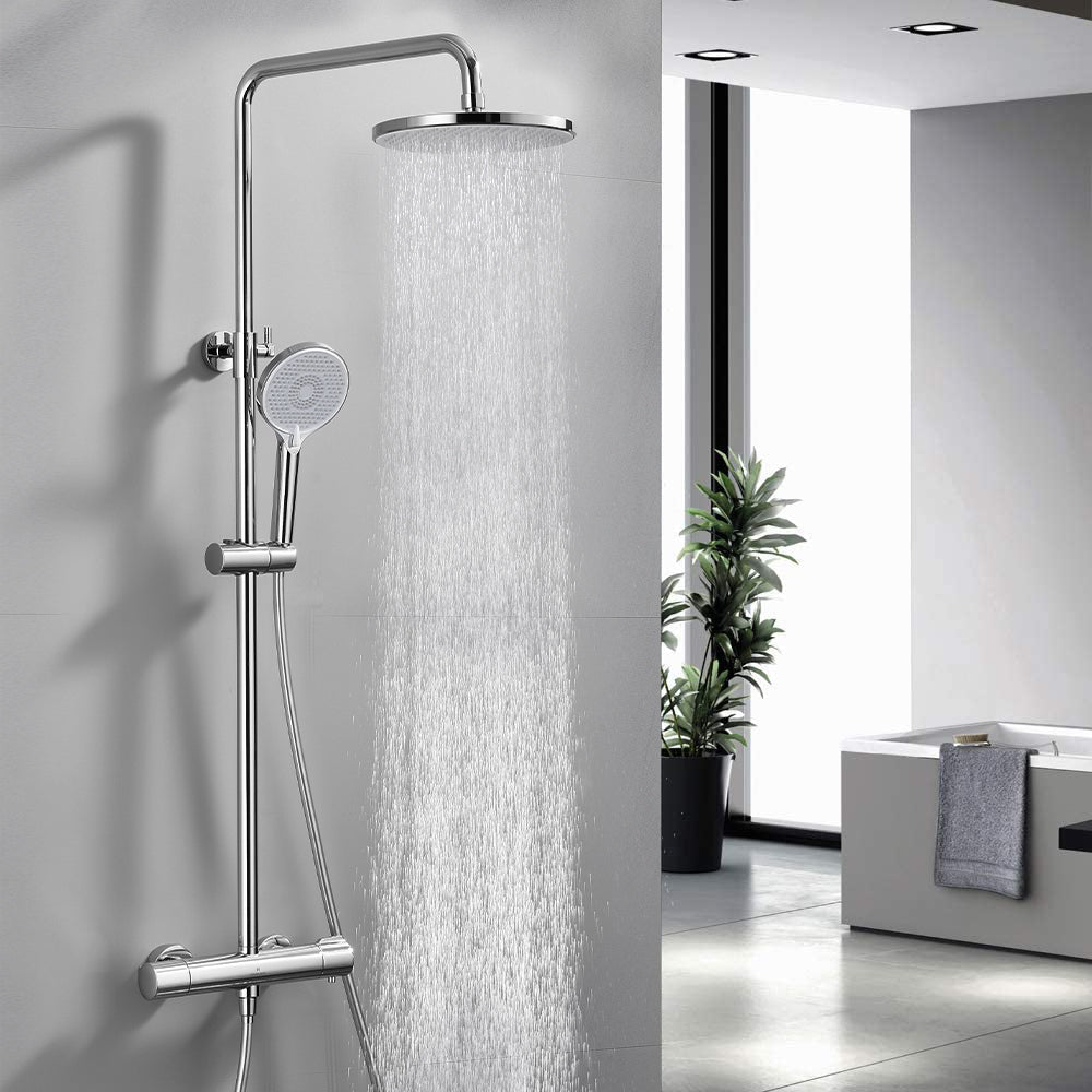 Homelody Columna de Ducha Termostatica con Ducha de Mano 3 Funciones Ducha Redondo para Baño