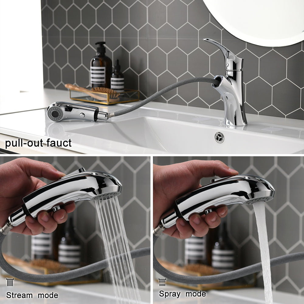 Modernos Grifos Baño Extraíbles con Ducha para lavabo de Mano Control en 2 Modos