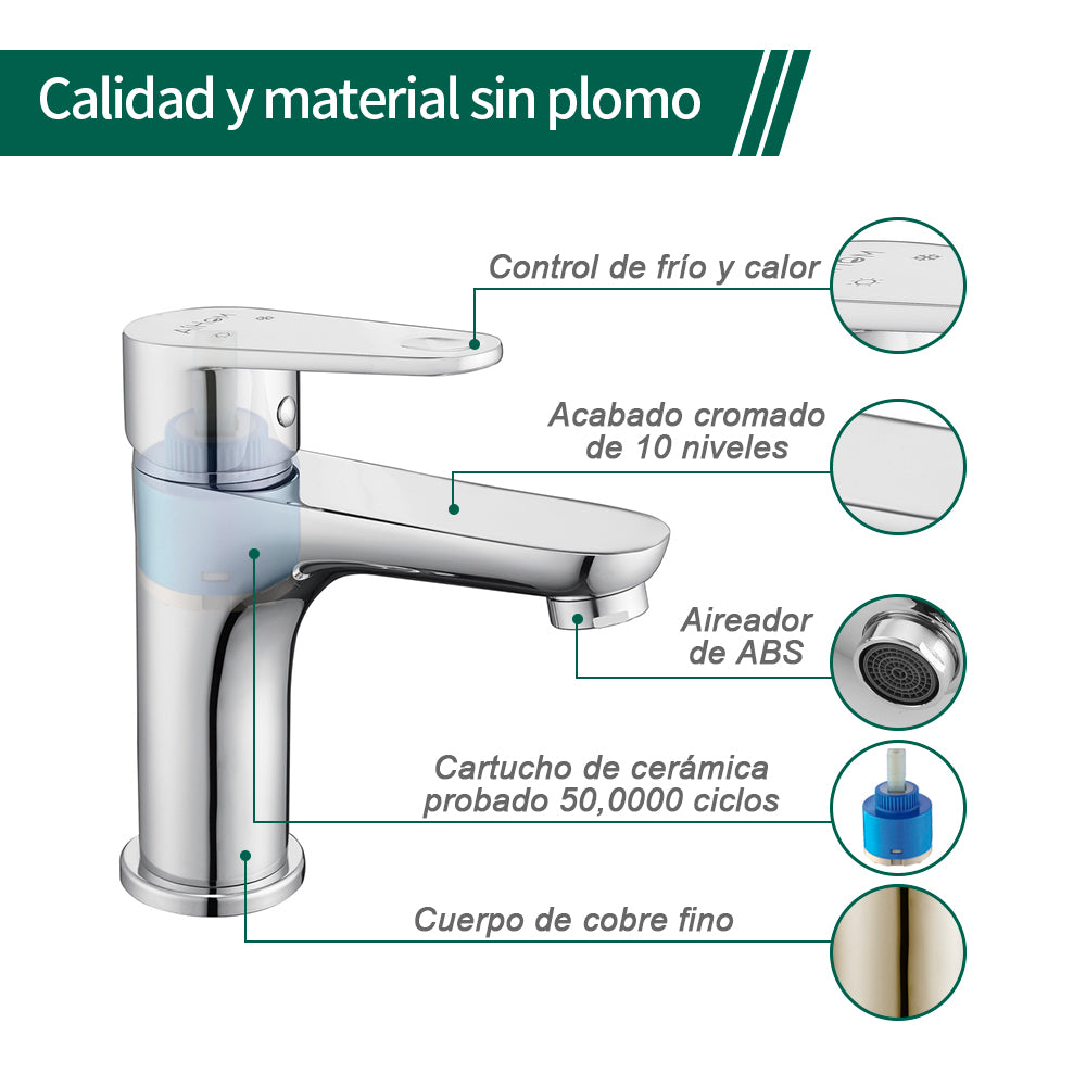 grifo mezclador fregadero de baño