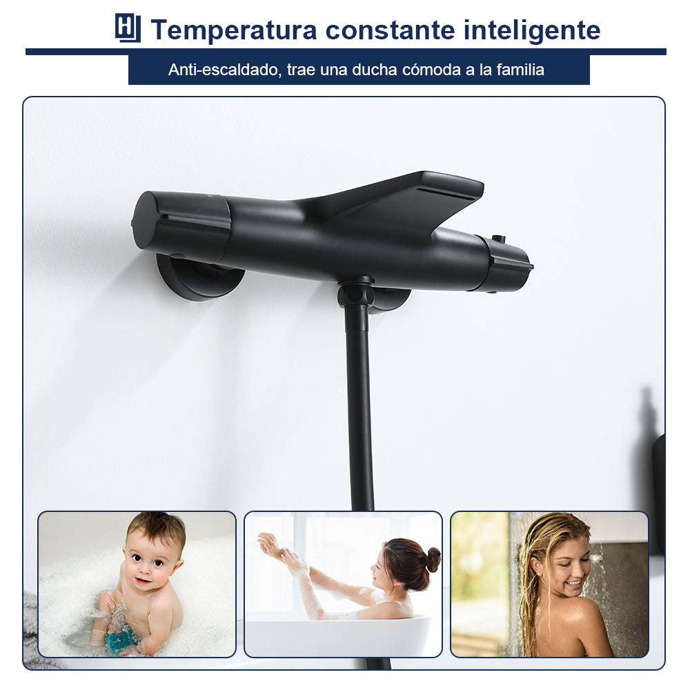 grifo mezclador termostático para bañera
