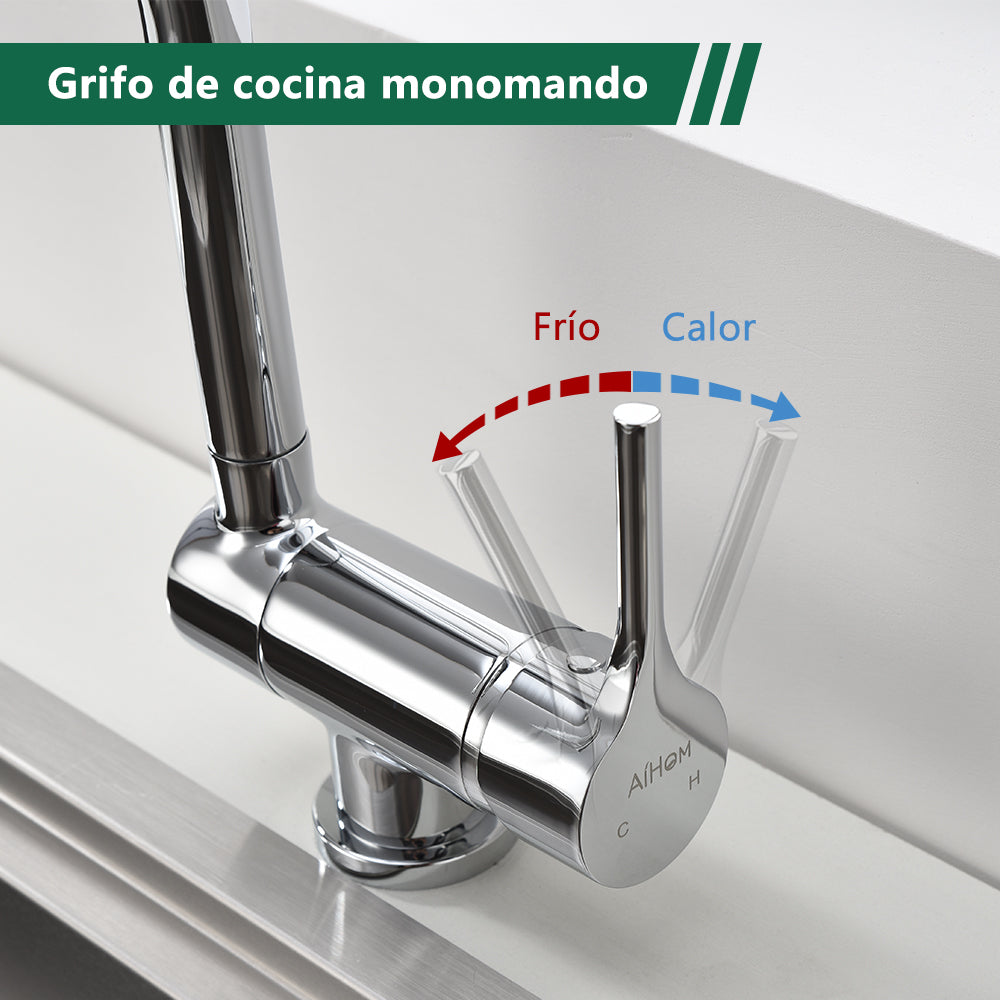 grifo mezclador de agua fría y caliente