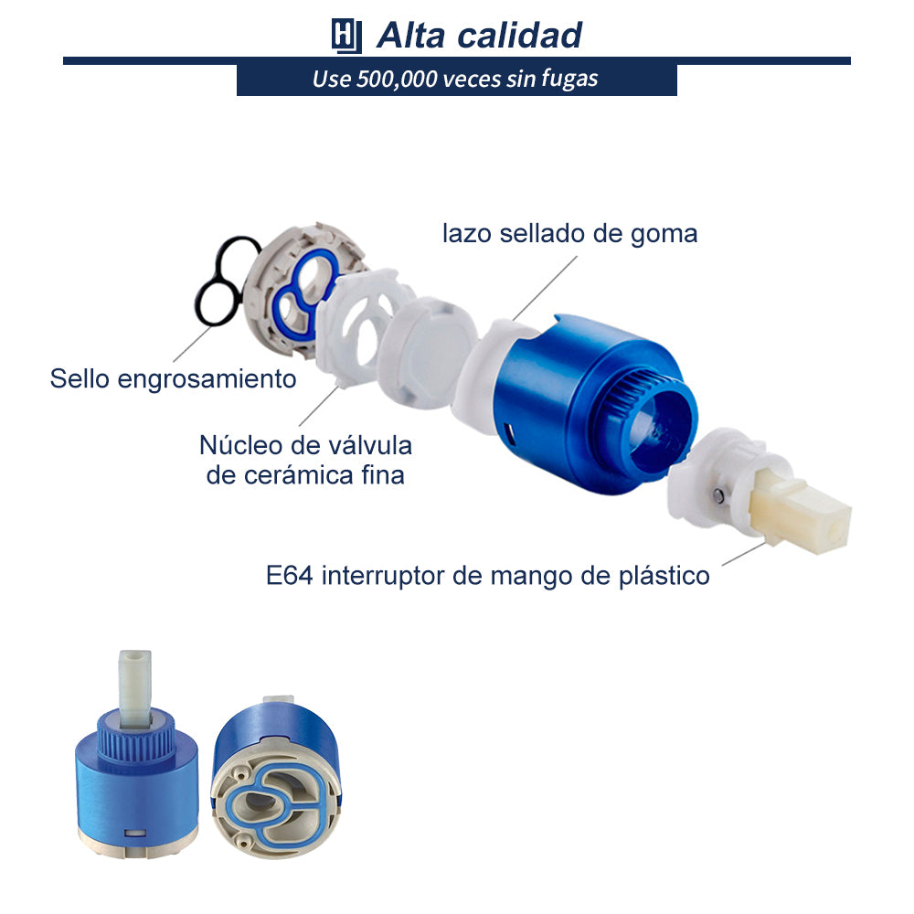 Grifos de Cocina Extraíbles Cepillados Cabezal de ducha Mezclador de Fregadero Giratorio 360 ° Homelody