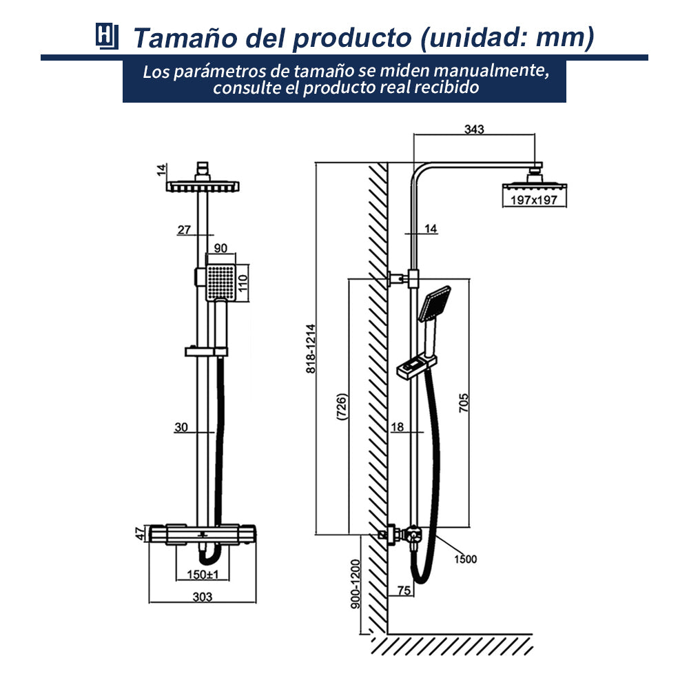 sistema de ducha de baño