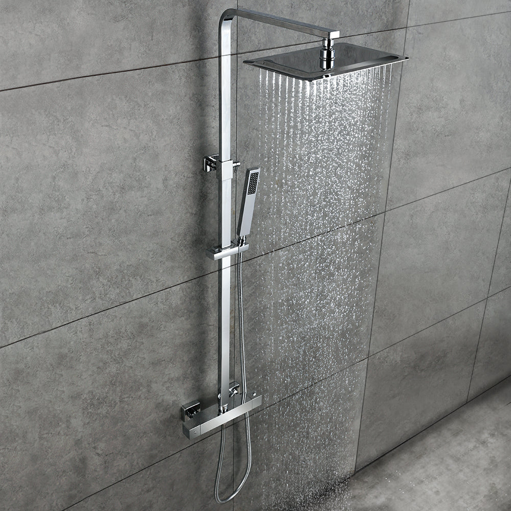 Homelody componentes de ducha termostática 38 ° C latón con ducha superior y ducha de mano