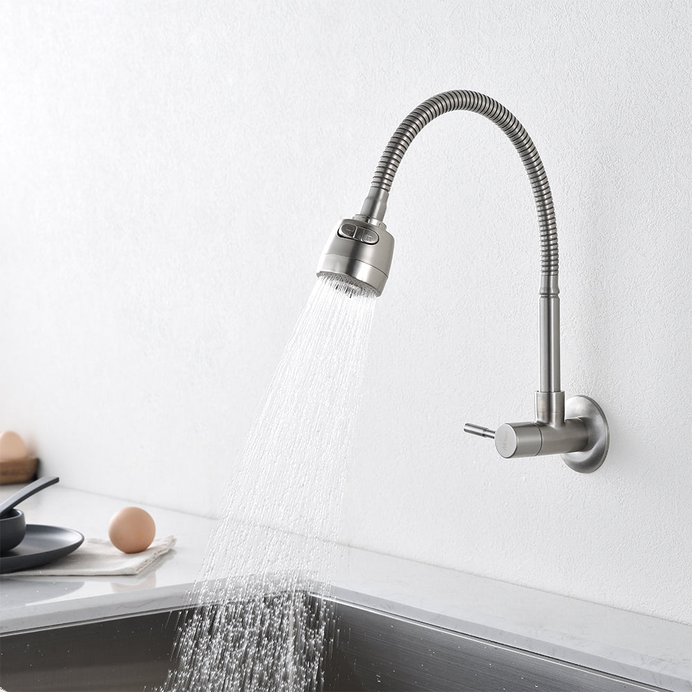 Grifo de cocina para agua fría montaje en pared 304 acero Inox aihom –  homelody-es