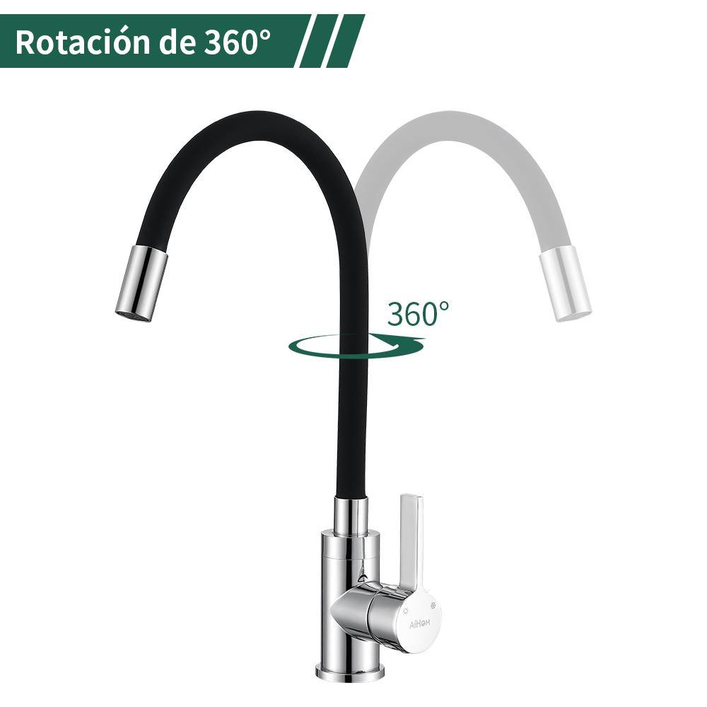 grifo de cocina con caño orientable 360 °